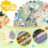 Oudain 100 Pcs Cotton Fabric Square Patchwork Craft Fabric Scraps Quilting Fat Bundles Flower Animals Cartoon for DIY Sewing Cloths (Cute, 10 Inch...