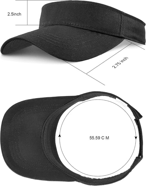 3 Pieces Sun Visor Hats for Women Men Adjustable Sports Athletic Visor Baseball Cap for Hiking Running Tennis Outdoor...