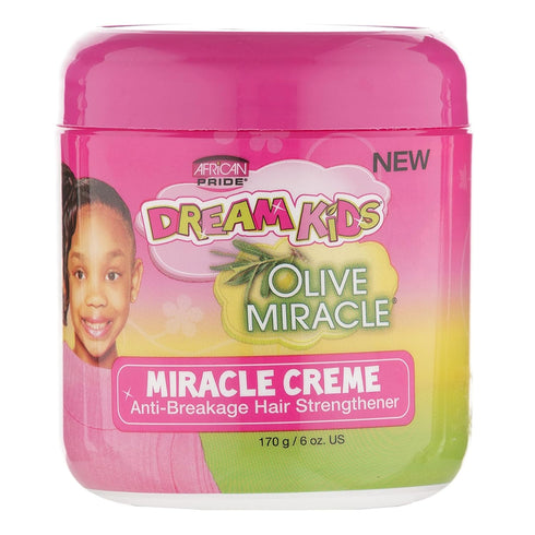 African Pride Dream Kids Olive Miracle Creme Anti-Breakage Hair Strengthener - Helps Strengthen, Condition & Protect Hair, Contains Olive Oil, 6 O...