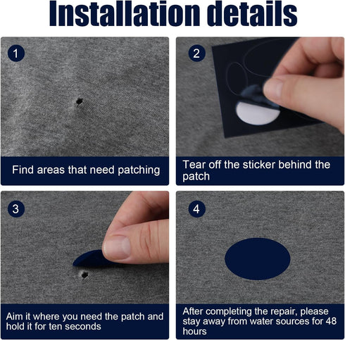 5 Sheets/40pcs Down Jacket Repair Patch, 8 Sizes Self Adhesive Nylon Repair Patch Tape Washable Fabric Outerwear Repair Tape for Coats Down Puffer...