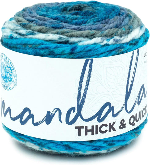 Lion Brand Yarn Mandala Thick & Quick Bulky Yarn, Labyrinth, 1 Skein...
