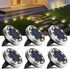 btfarm 6 Pack Solar Ground Lights Outdoor, 8 LED Flat Solar Lights Outdoor Pathway IP65 Waterproof for Garden Pathway Lawn Patio Yard Landscape, W...
