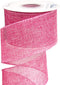 Ribbli Pink Burlap Wired Ribbon,2-1/2 Inch x 10 Yard, Easter Wired Edge Ribbon for Big Bow,Wreath,Tree Decoration,Outdoor Decoration...