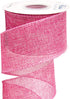 Ribbli Pink Burlap Wired Ribbon,2-1/2 Inch x 10 Yard, Easter Wired Edge Ribbon for Big Bow,Wreath,Tree Decoration,Outdoor Decoration...