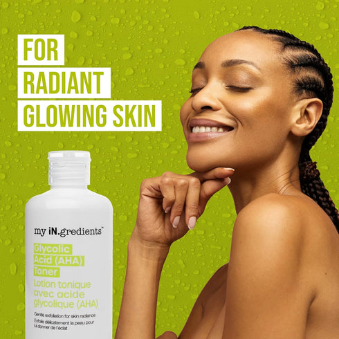 Masque Bar My Ingredients Glycolic Acid (AHA) Toner - Helps Exfoliate The Skin - Reveals Soft Even-toned Skin...