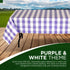 Havercamp Purple and White Plaid Table Cover | 54" x 108" | Classic Plaid Collection | Great for Picnic, Barbecue, Cookout, Lumberjack Theme, Play...