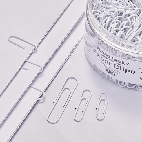 500pcs Paper Clips Assorted Sizes, Small, Medium and Large?1.1inch, 1.3inch and 2inch) Paper Clips, Vinyl Coated Paperclips for Office, School, Ho...