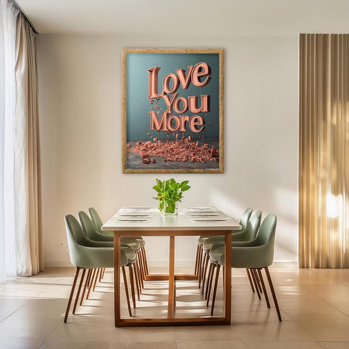Posterizer 1 pcs-Love You More-cute poster for Valentine's day -2-Romantic Art-Holiday Poster Collection-Gift for Couples boyfriend girlfriend Hus...