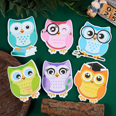 6 Pack Owl Sticky Notes Owl Shaped Notepads Cute Notepads Things to Do Notepad Owl Party Favors for Kids Teacher Classroom Office Gifts Decor Supp...