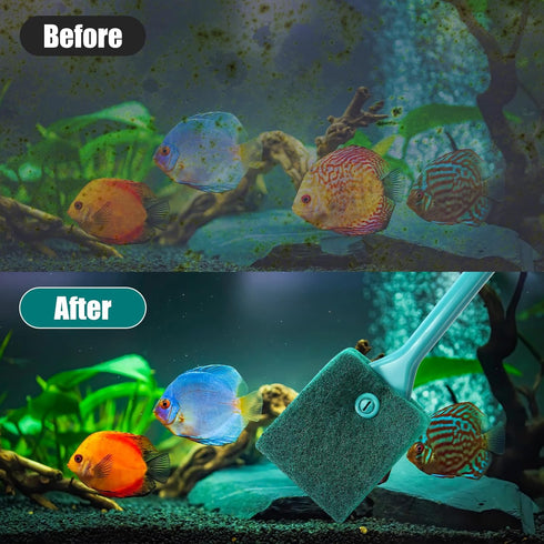 AQUANEAT Fish Tank Cleaning Tools, Aquarium Brushes, Algae Scrubber, Fish Tank Sponge Cleaner...