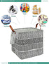 FANKANG Square Nursery Hamper Storage Bins Canvas Laundry Basket Foldable with Waterproof PE Coating Storage Baskets Gift Baskets for Children, Of...