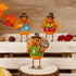 FORUP Thanksgiving Turkey Tabletop Centerpiece Decor, Set of 3 Resin Turkey Friends Decoration for Autumn Fall Thanksgiving Harvest Home Decoratio...