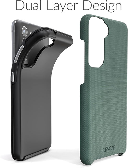 Crave Dual Guard Case, Shockproof Protection Dual Layer for Samsung Galaxy S21 FE, S21 FE 5G - Forest Green...