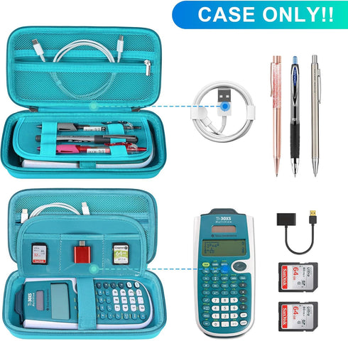 BOVKE Carrying Case for Texas Instruments TI-30XS Multiview/TI-34 Multiview/TI-36X Pro Scientific Calculator, Extra Mesh Pocket for USB Cables Pen...