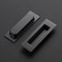 Ravinte 4 Pack Black Sliding Closet Door Handles Black Flush Pulls 5.9in Length Recessed Finger Pulls for Sliding Barn Door Sqaure Cabinet Pulls S...