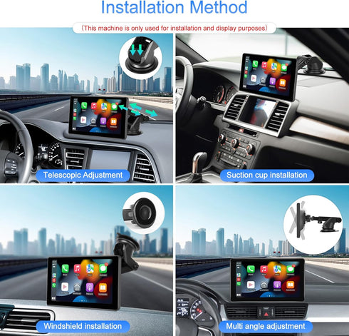 podofo Suction Cup Bracket for 6.8/7/9/9.3/10.26 inch Portable Car Stereo Radio, Upgraded Mount Windshield Monitor Suction Cup Bracket for Portabl...