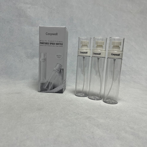 Cosywell Fine Mist Spray Bottles TSA Approved 3.4oz/100ml 3 Pack Leak Proof Travel Size Bottles Refillable Plastic Hair Spray Bottle for Perfume S...
