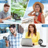 HandFan 5200mAh Portable Handheld Fan, Personal Hand Held Fan USB Rechargeable, 180° Foldable Portable & Detachable Handle Design,3 Speeds Strong ...