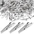 160 PCS 35mm Metal Alligator Clips Crocodile Clamps Test Line Crocodile Clips Spring Clamps Silver Tone for Electric Testing Work and Cable Lead C...
