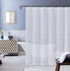 Dainty Home Linen Waterproof Shower Curtain - Machine Washable 3D Floral Puff Cotton, Durable Bathroom Curtain, 70"x72", White - Perfect for Any B...