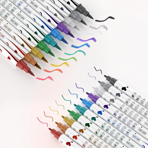 Temporary Tattoo Markers for Skin, 10 Pens Make Bold and Fine Lines,95 Tattoo Stencil Papers, 103 Tattoos Stickers, for Kids and Adults...