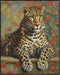Posterizer 1 pcs- Leopard lying on the ground between flowers-Art for Animal Lovers-Floral Botanical Art- Gift for Men Women Teens-Decor for Bedro...