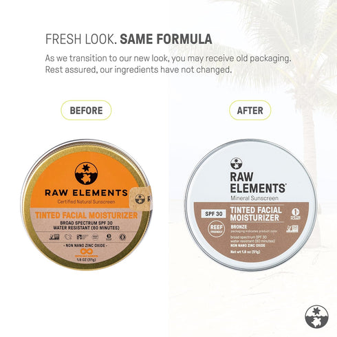 Raw Element Ultra-Moisturizing Tinted Face Cream, Non Toxic Mineral Face Sunscreen, Daily Tinted Moisturizer, Non-Nano Zinc Oxide, Reef Friendly, ...