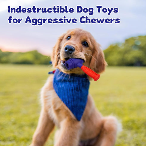 Dog Chew Toys for Aggressive Chewers, Dog Toys for Aggressive Chewers, Natural Rubber Dog Toys for Medium Large Dogs, Large Dog Toy, Durable Dog T...