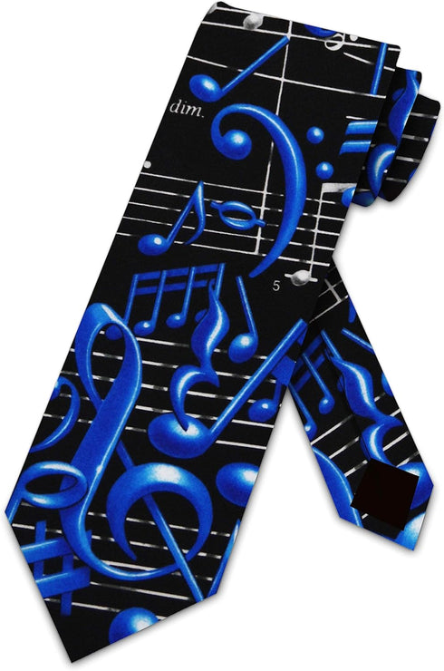 Three Rooker Mens Muscial Notes tie Mens Music Neckties...