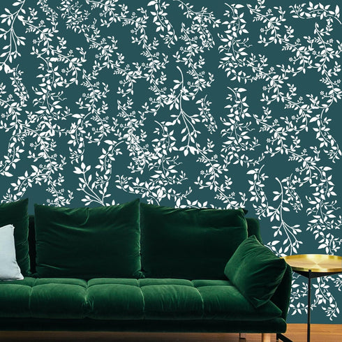 16 Inch Large Leaf Vine Ivy Branches Stencils for Painting on Walls, Reusable Wall Paintng Stencils for Furniture Canvas Wood Home Decor DIY Art C...