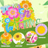 Flower Butterfly Bulletin Cutouts Classroom Bulletin Board Decor Let Your Imagination Bloom Paper Cutouts for Floral Party School Home Wall Window...