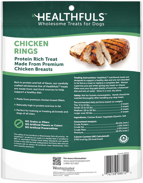 Chicken Rings, 8 oz - Healthy, Protein Rich Treats for Dogs - Dog Chews — Limited Ingredients for Simple Wellness...