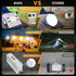 2 in 1 Solar Camping Lights,5 Modes Dimmable Solar Lantern Flashlight, 5000mAh High Capacity Battery Collapsable Lantern Outdoor Waterproof Hangin...
