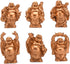 BRABUD 6pcs Resin Statue Laughing Buddha Statue Lucky Happy Buddha Figurines Feng Shui Decoration (2.5'' Gold)...