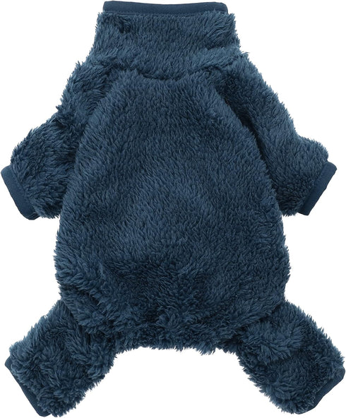 Fitwarm Dog Fuzzy Velvet Pajamas, Dog Winter Clothes for Small Dogs Boy Girl, Pet Jumpsuit, Doggy Apparel, Navy Blue, XXL...