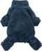 Fitwarm Dog Fuzzy Velvet Pajamas, Dog Winter Clothes for Small Dogs Boy Girl, Pet Jumpsuit, Doggy Apparel, Navy Blue, XXL...