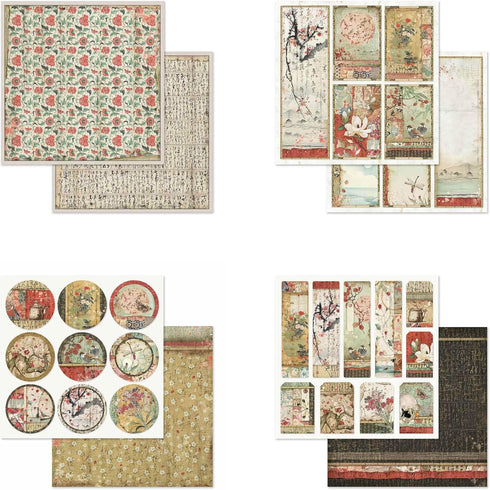 STAMPERIA INTERNATIONAL, KFT PAPER PAD 8X8 10PK ORIENTAL G, 20.3 x 20.3 (8" x 8"), Multicoloured...