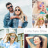livho Sunglasses for Men Women Aviator Polarized Metal Mirror UV 400 Lens Protection (Gold Purple/Blue)...
