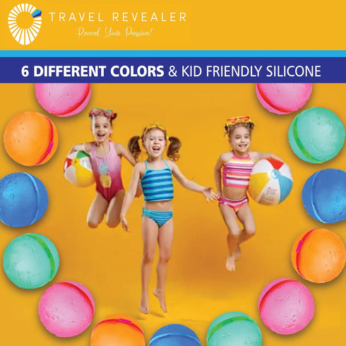 Quick Fill Reusable Water Balloons Self Sealing, Latex-Free Silicone Water Splash Ball, Water Bomb for Kids Teens | Outdoor Activities Water Games...