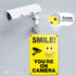 iSYFIX Smile You're on Camera Signs for Business – 1 Pack 7x10 Inch – 100% Rust Free .040 Aluminum Sign, Laminated for UV, Weather, Fade Resistanc...