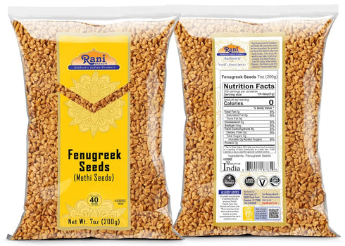Rani Fenugreek (Methi) Seeds Whole 7oz (200g) Trigonella foenum graecum ~ All Natural | Vegan | Gluten Friendly | Non-GMO | Kosher | Indian Origin...