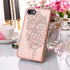 for iPhone SE 2022/SE 2020 Case,for iPhone 6/6S/7/8 Wallet Case,Butterfly Floral Embossed,Wrist Strap,Card Holder Slots,Stand Leather Protective F...