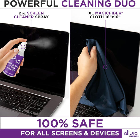Altura Photo Laptop Cleaning Kit 5 pc - Keyboard Cleaning Kit - Includes Laptop Screen Cleaner, Air Blower, Brush, Keyboard Gel, & Microfiber Clot...