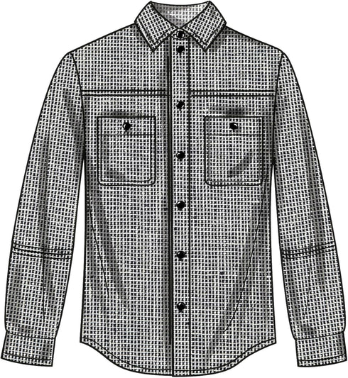 Simplicity Easy Unisex Shirts Sewing Pattern Packet, Design Code S9858, Sizes XS-S-M-L-XL-XXL, Multicolor...