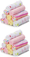Spasilk Washcloth Wipes Set for Newborn Boys & Girls, Soft Terry Washcloth Set, Pack of 20, Pink Lines, 20 Pack...