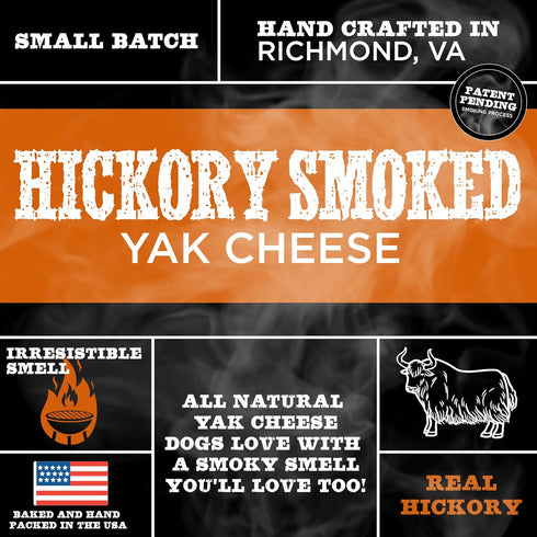Premium Hickory Smoked 100% Natural Himalayan Yak Cheese for Dogs - No Additives, Lactose Free, Vegetarian Yak Bones for Dogs - Yak Cheese Himalay...