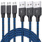 Micro USB Cable, 3Pack 6FT Android Charger Cord Long Braided Sync Fast Charging Cables Compatible with Samsung Galaxy S6 S7 Edge, Android Phone -B...