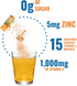 Ener-C Sugar Free Energy Orange Multivitamin Drink Mix Vitamin C 1000mg & Electrolytes - Natural Immunity Support with Real Fruit Juice Powders No...