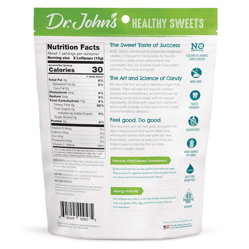 Dr. John’s Sugar Free Candy, Healthy Lollipops with Zero Sugar, Low Calorie Snacks, Keto Friendly Hard Candy Sweets, Watermelon Tooth, 14 Count, 3...