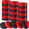 72 Pieces Wooden Checkers 1.06 Inch Checkers Board Game Pieces Stackable Ridge in Drawstring Storage Pouch for Checkers Backgammon Game, Red and B...